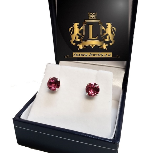 Silver Studs 925 6mm SWAROVSKI® Elements Rose Cr. - Picture 4 of 6